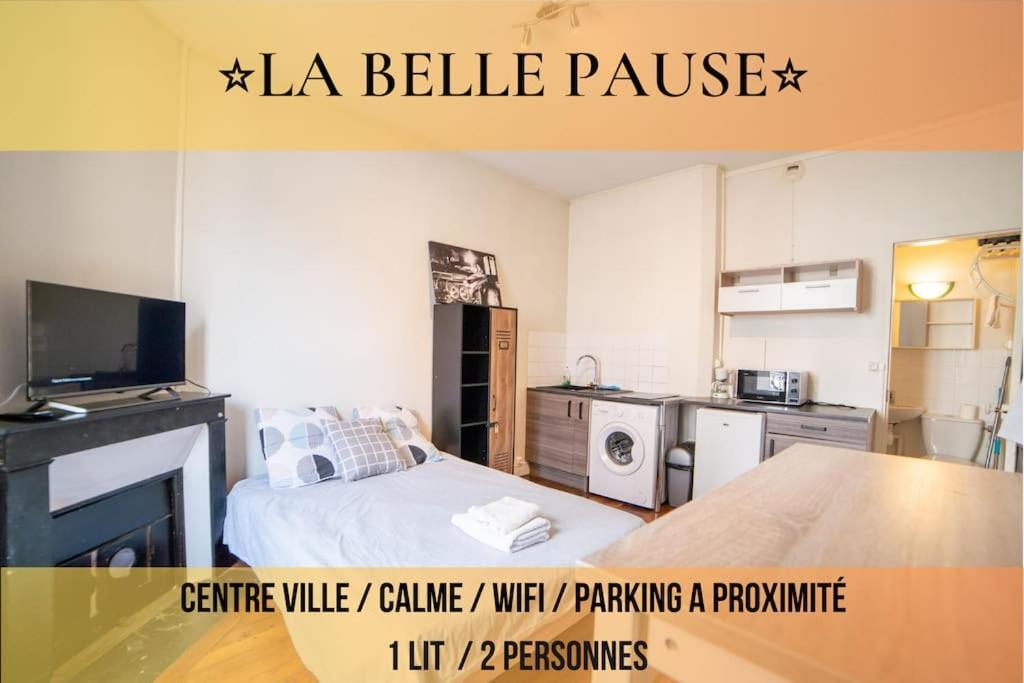 La Belle Pause - Studio Auxerre Proche Parking Buitenkant foto